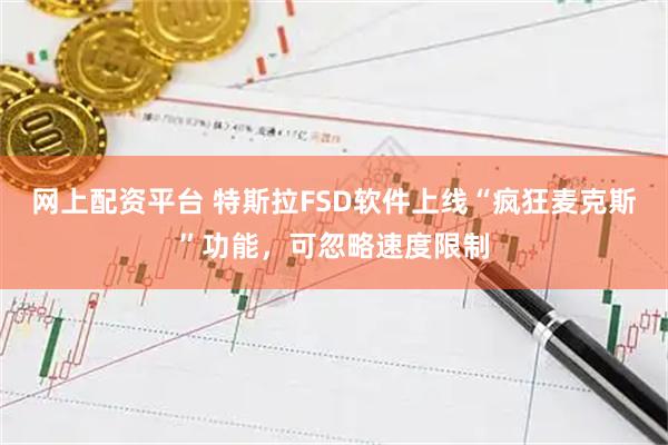 网上配资平台 特斯拉FSD软件上线“疯狂麦克斯”功能，可忽略速度限制